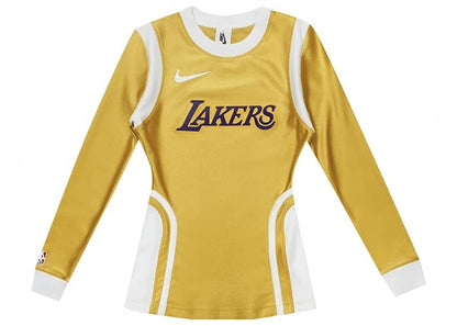 Nike Women's NRG LR Los Angeles Lakers Long Sleeve Tee Yellow