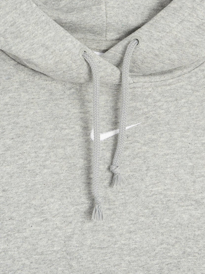 Nike Women's Oversized Fleece Hoodie Dark Grey Heather/Base Grey/White