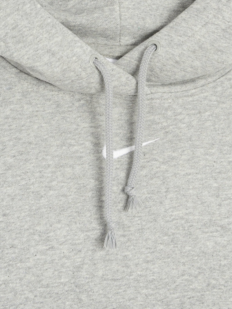 Nike Women's Oversized Fleece Hoodie Dark Grey Heather/Base Grey/White