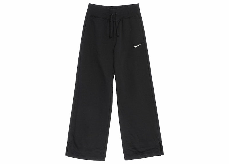Nike Women's Phoenix Fleece High Waisted Wide Leg Sweatpants Black/Sail