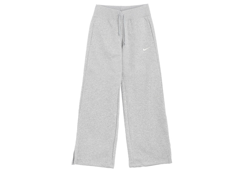 Nike Women's Phoenix Fleece High Waisted Wide Leg Sweatpants Dark Grey Heather