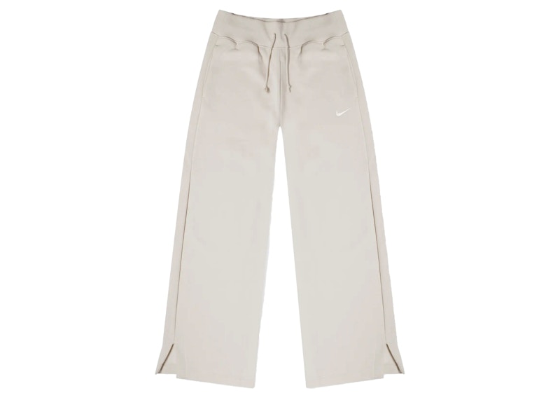 Nike Women's Phoenix Fleece High Waisted Wide Leg Sweatpants Light Orewood Barn/Sail