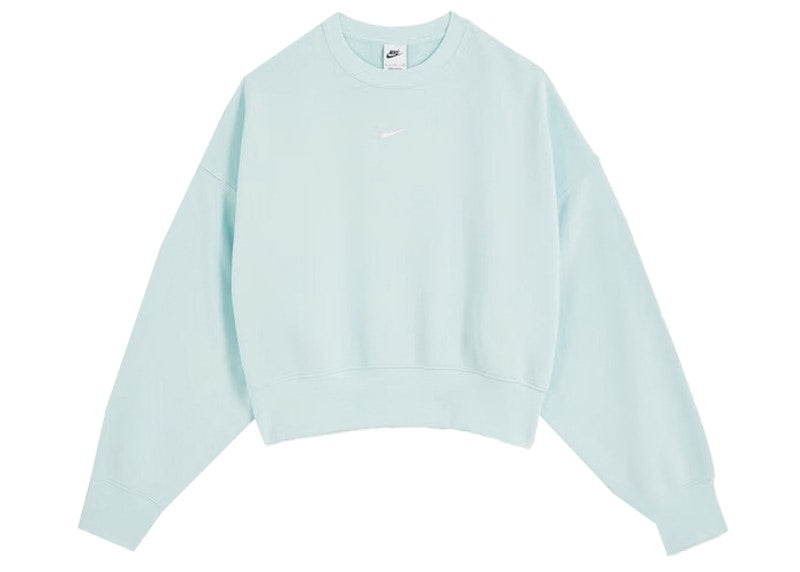 Nike Women's Phoenix Fleece Oversized Crew Sweatshirt Jade Ice/Sail