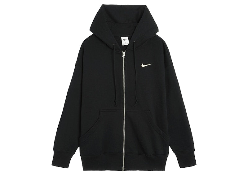 Nike Women's Phoenix Fleece Oversized Full-Zip Hoodie Black