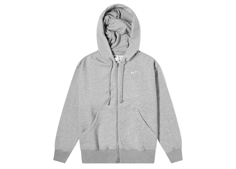Nike Women's Phoenix Fleece Oversized Full-Zip Hoodie Dark Grey Heather/Sail