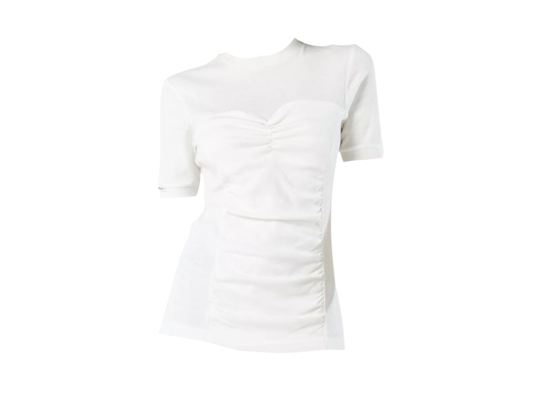 Nike Women's Scrunched Front Sports T-Shirt White