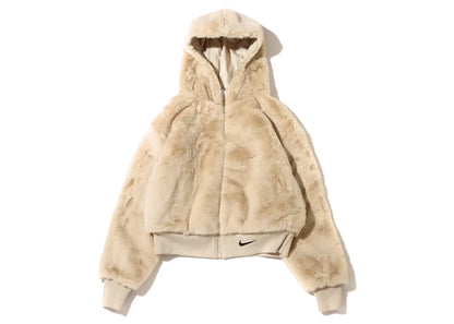 Nike Womens Sportswear Essential Faux Fur Jacket (Asia Sizing) Rattan
