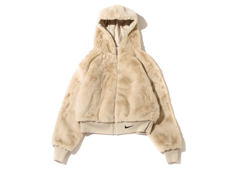 Nike Womens Sportswear Essential Faux Fur Jacket (Asia Sizing) Rattan