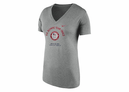 Nike Women's USA Legend Running V-Neck T-shirt Navy