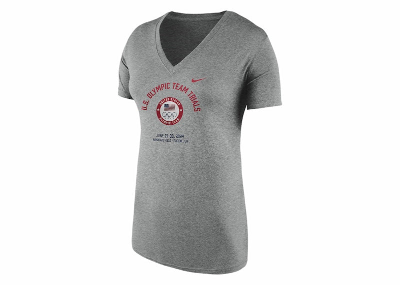 Nike Women's USA Legend Running V-Neck T-shirt Navy