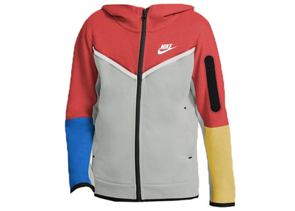 Nike Sportswear Kids' Tech Fleece Full-Zip Hoodie Lobster/Grey Fog/White