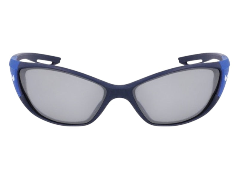 Nike Zone Sport Wraparound Sunglasses Matte Midnight Navy Silver Flash (ZONE-DZ7356-410-66)