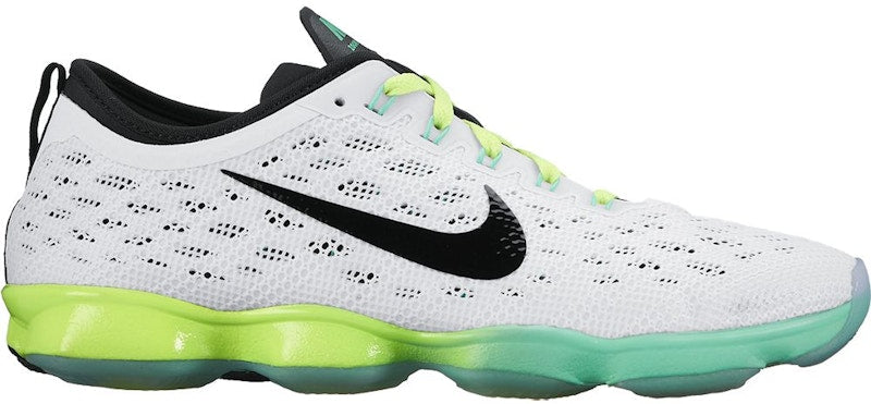 Nike Zoom Fit Agility White Black Green Glow Volt (Women's)