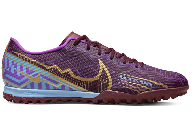 Nike Zoom Mercurial Vapor 15 Academy KM TF Dark Beetroot University Blue Vivid Purple Metallic Vivid Gold