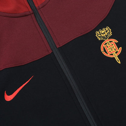 Nike x CLOT NRG GE Hoodie Black/Uni Red/Dark Maroon