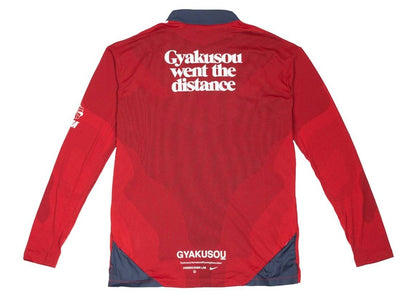 Nike x Gyakusou NRG Half-Zip Top Long Sleeve Tee Sport Red/Thunder Blue