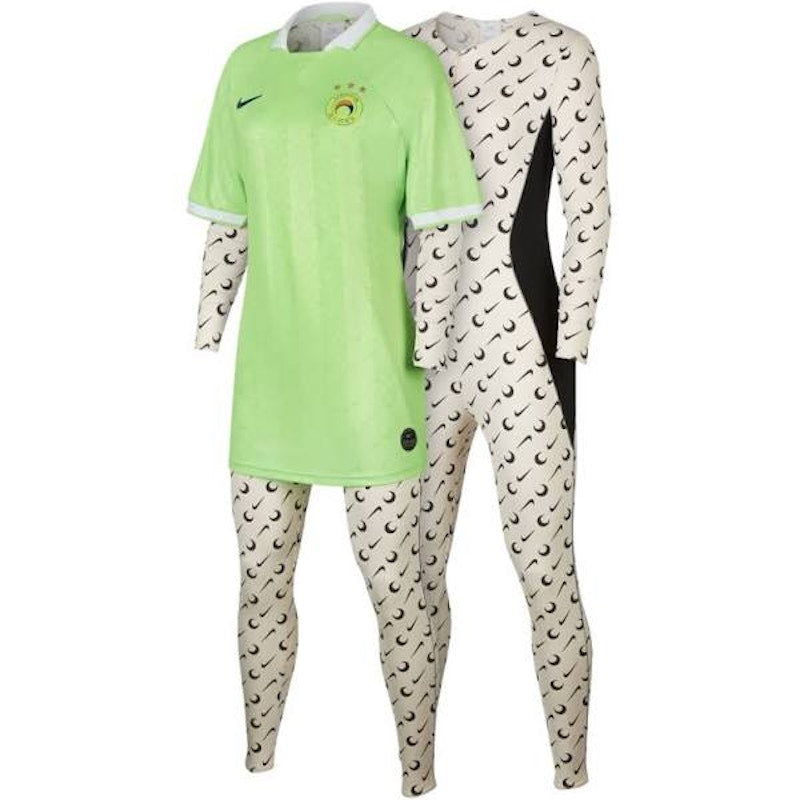 Nike x Marine Serre 2-in-1 Jersey Bodysuit Guava Ice/Green Strike/Black