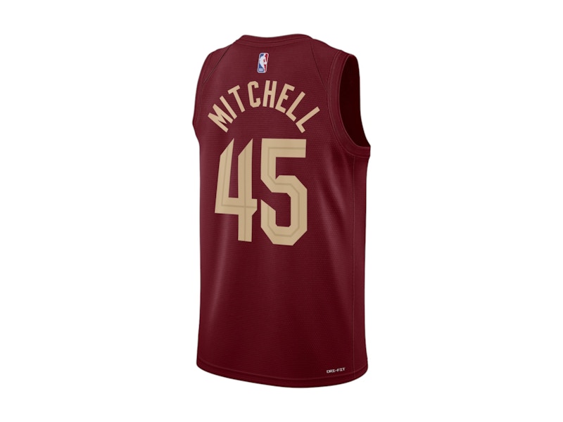 Nike x NBA Cleveland Cavaliers Donovan Mitchell Nike Wine Icon Edition Swingman Jersey Wine