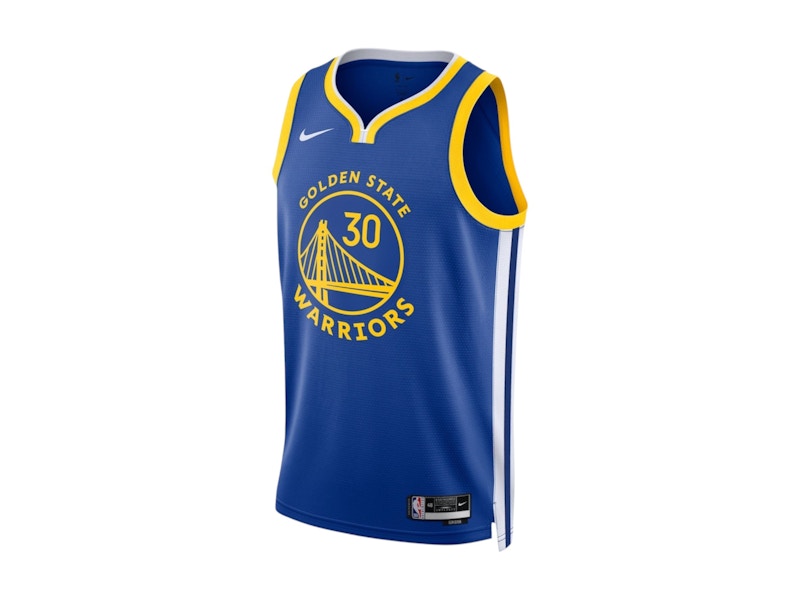 Nike x NBA Golden State Warriors Stephen Curry Icon Edition Nike Swingman Jersey Royal Blue