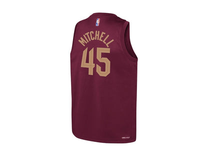 Nike x NBA Kids Cleveland Cavaliers Donovan Mitchell Wine Icon Edition Swingman Jersey Wine