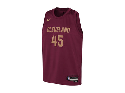 Nike x NBA Kids Cleveland Cavaliers Donovan Mitchell Wine Icon Edition Swingman Jersey Wine