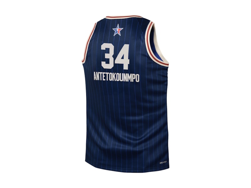 Nike x NBA Kids Giannis Antetokounmpo Jordan 2024 NBA All-Star Game Icon Edition Swingman Jersey Navy