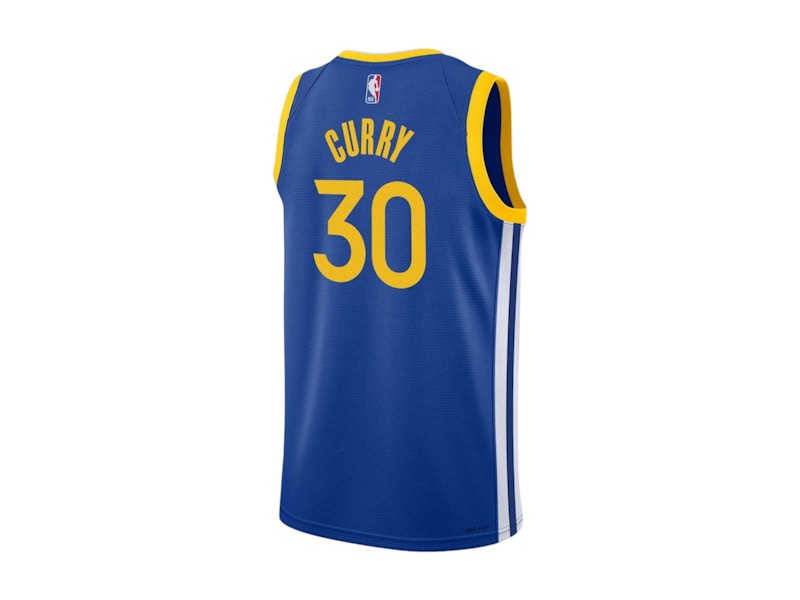 Nike x NBA Kids Golden State Warriors Stephen Curry Icon Edition Swingman Jersey Royal Blue