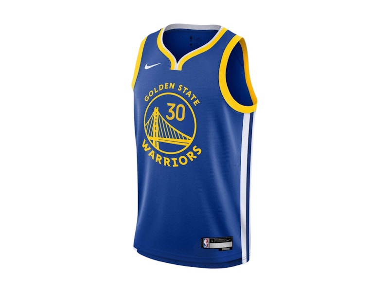 Nike x NBA Kids Golden State Warriors Stephen Curry Icon Edition Swingman Jersey Royal Blue
