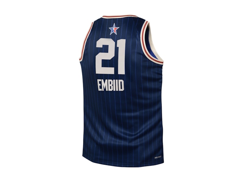 Nike x NBA Kids Joel Embiid Jordan 2024 NBA All-Star Game Icon Edition Swingman Jersey Navy