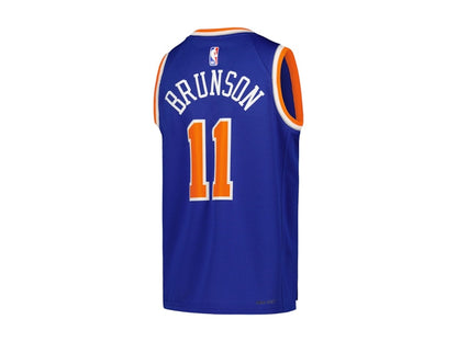 Nike x NBA Kids New York Knicks Jalen Brunson Icon Edition Swingman Jersey Blue
