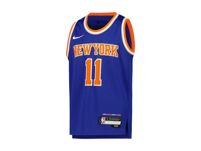 Nike x NBA Kids New York Knicks Jalen Brunson Icon Edition Swingman Jersey Blue