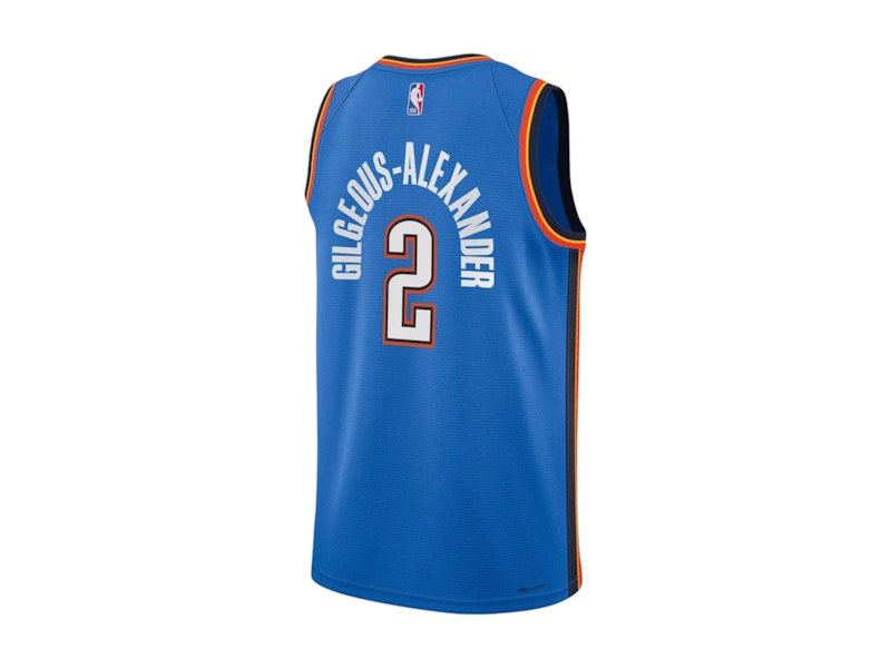 Nike x NBA Kids Oklahoma City Thunder Shai Gilgeous-Alexander Icon Edition Swingman Jersey Blue