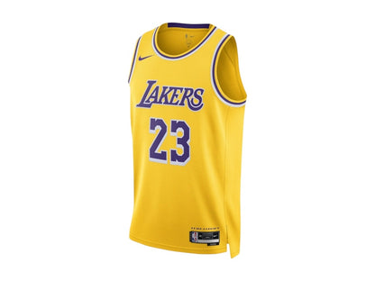 Nike x NBA Los Angeles Lakers Lebron James Gold Icon Edition Swingman Jersey Gold
