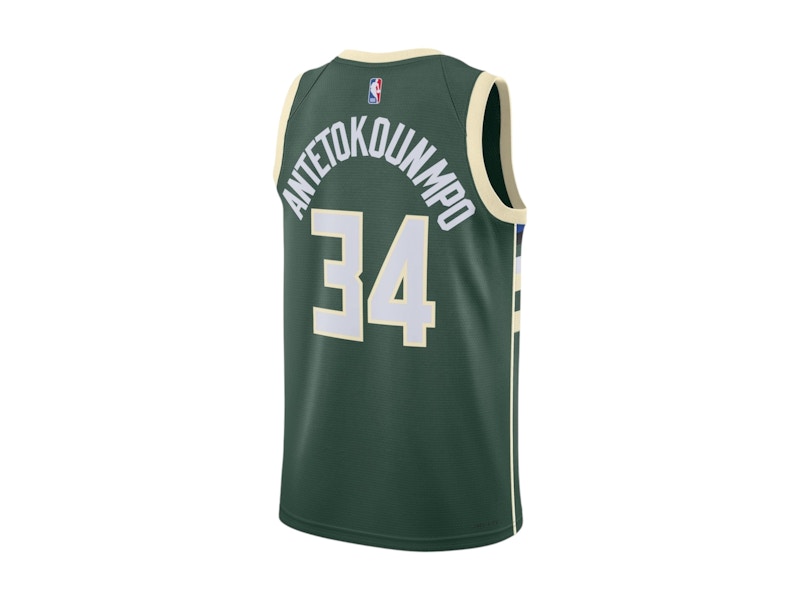 Nike x NBA Milwaukee Bucks Giannis Antetokounmpo Icon Edition Swingman Jersey Green