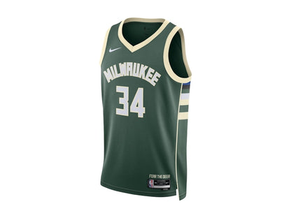 Nike x NBA Milwaukee Bucks Giannis Antetokounmpo Icon Edition Swingman Jersey Green