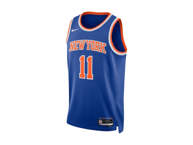 Nike x NBA New York Knicks Jalen Brunson Icon Edition Swingman Jersey Blue