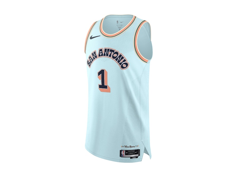 Nike x NBA San Antonio Spurs Victor Wembanyama Dri Fit ADV 2024/25 City Edition Autentics Swingman Jersey Light Blue