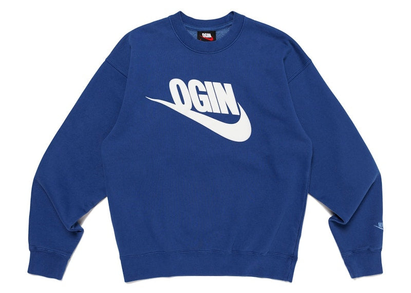Nike x Nigo NRG Fleece Crew Sweatshirt (Asia Exclusive) Navy