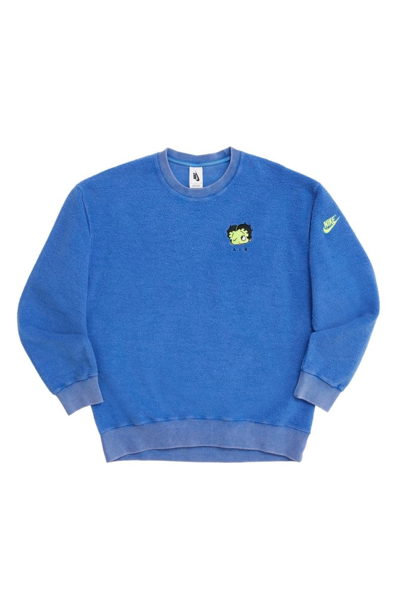 Nike x Olivia Kim Betty Boop Fleece Crewneck Sweatshirt Game Royal