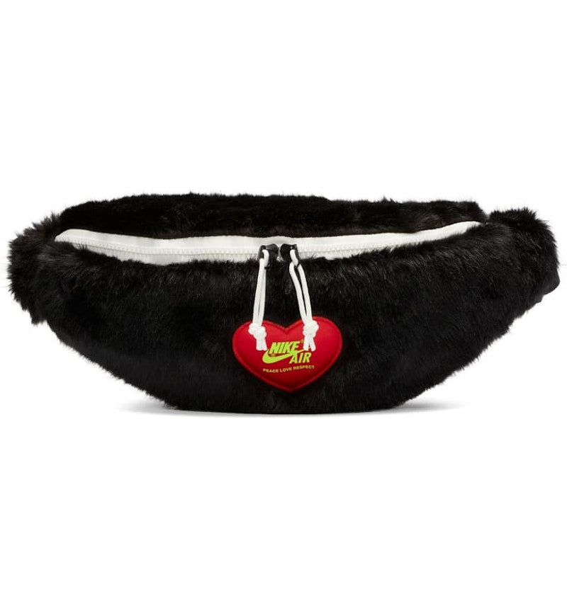 Nike x Olivia Kim Heritage Faux Fur Waist Bag Black