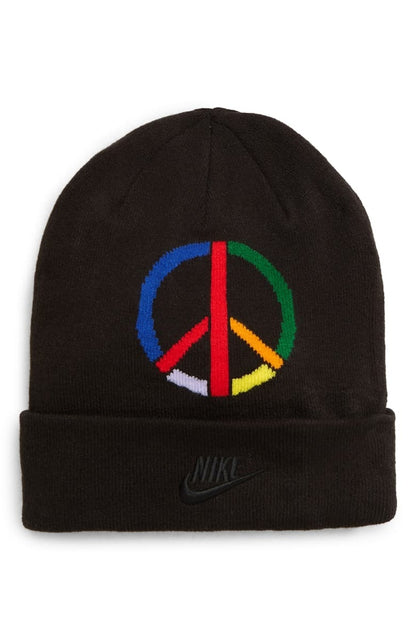 Nike x Olivia Kim Peace Sign Cuffed Beanie Black