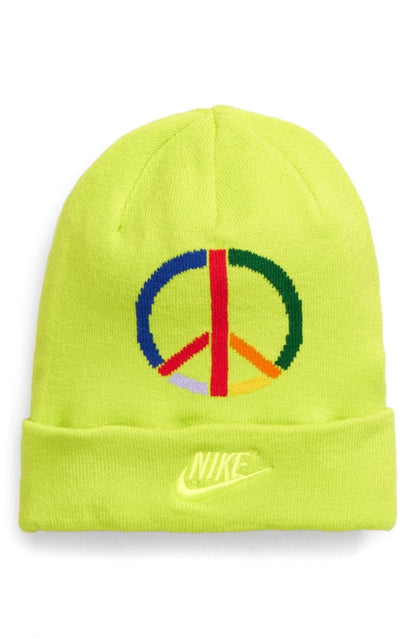 Nike x Olivia Kim Peace Sign Cuffed Beanie Cyber