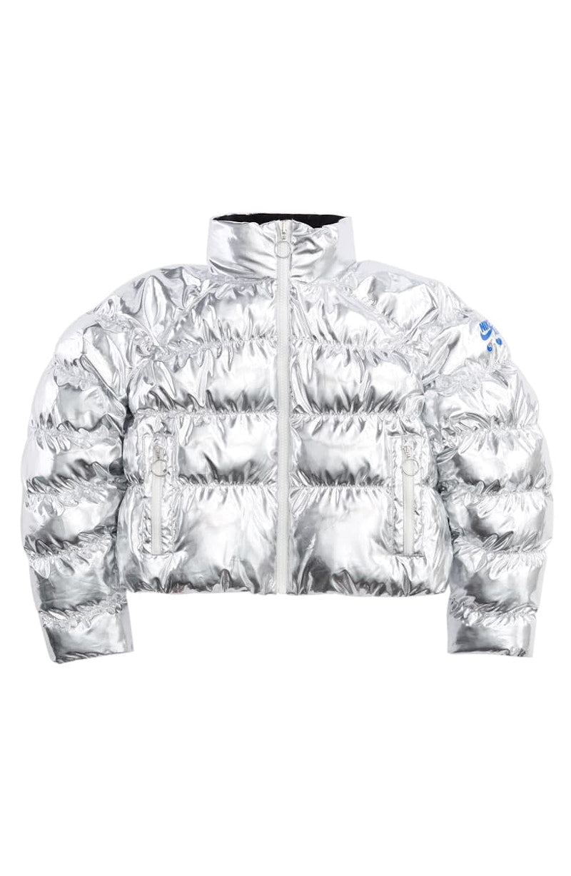 Nike x Olivia Kim Puffer Jacket Metallic Silver/Black