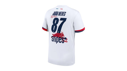 Nike x PSG Away Virgil Abloh Stadium 2025-26 João Neves 87 Jersey White