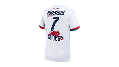 Nike x PSG Away Virgil Abloh Stadium 2025-26 Kvaratskhelia 7 Jersey White