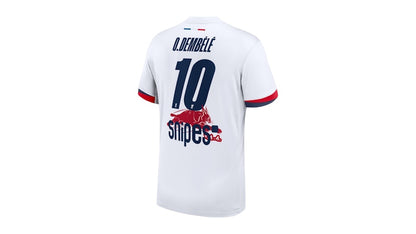 Nike x PSG Away Virgil Abloh Stadium 2025-26 O.Dembélé 10 Jersey White