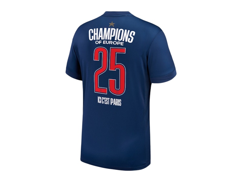 Nike x PSG Champions of Europe 2025 Home Stadium Jersey Blue