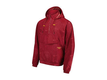 Nike x Paris Saint Germain Team 31 Courtside Monogram Football Jacket Team Red/Gold Suede