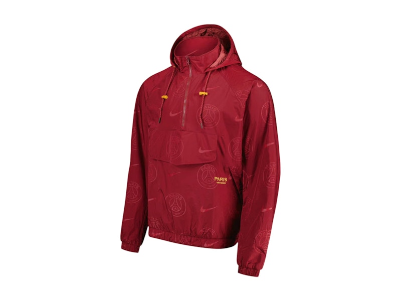 Nike x Paris Saint Germain Team 31 Courtside Monogram Football Jacket Team Red/Gold Suede