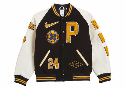 Nike x Patta Running Team Varsity Jacket (Asia Sizing) Black/Yellow/White
